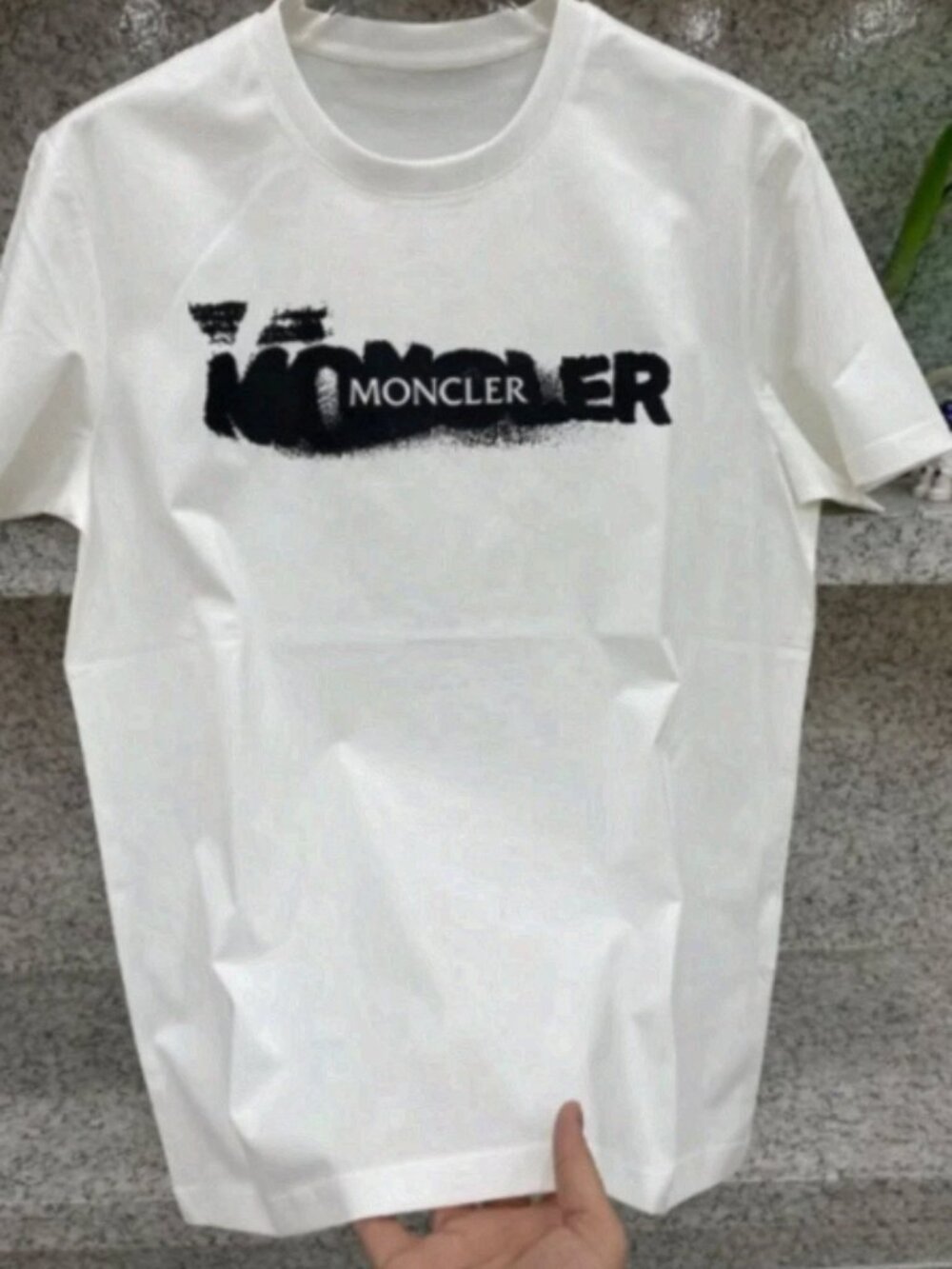 Moncler Graphic T-Shirt White Short Sleeve Designer Streetwear Casual Tee